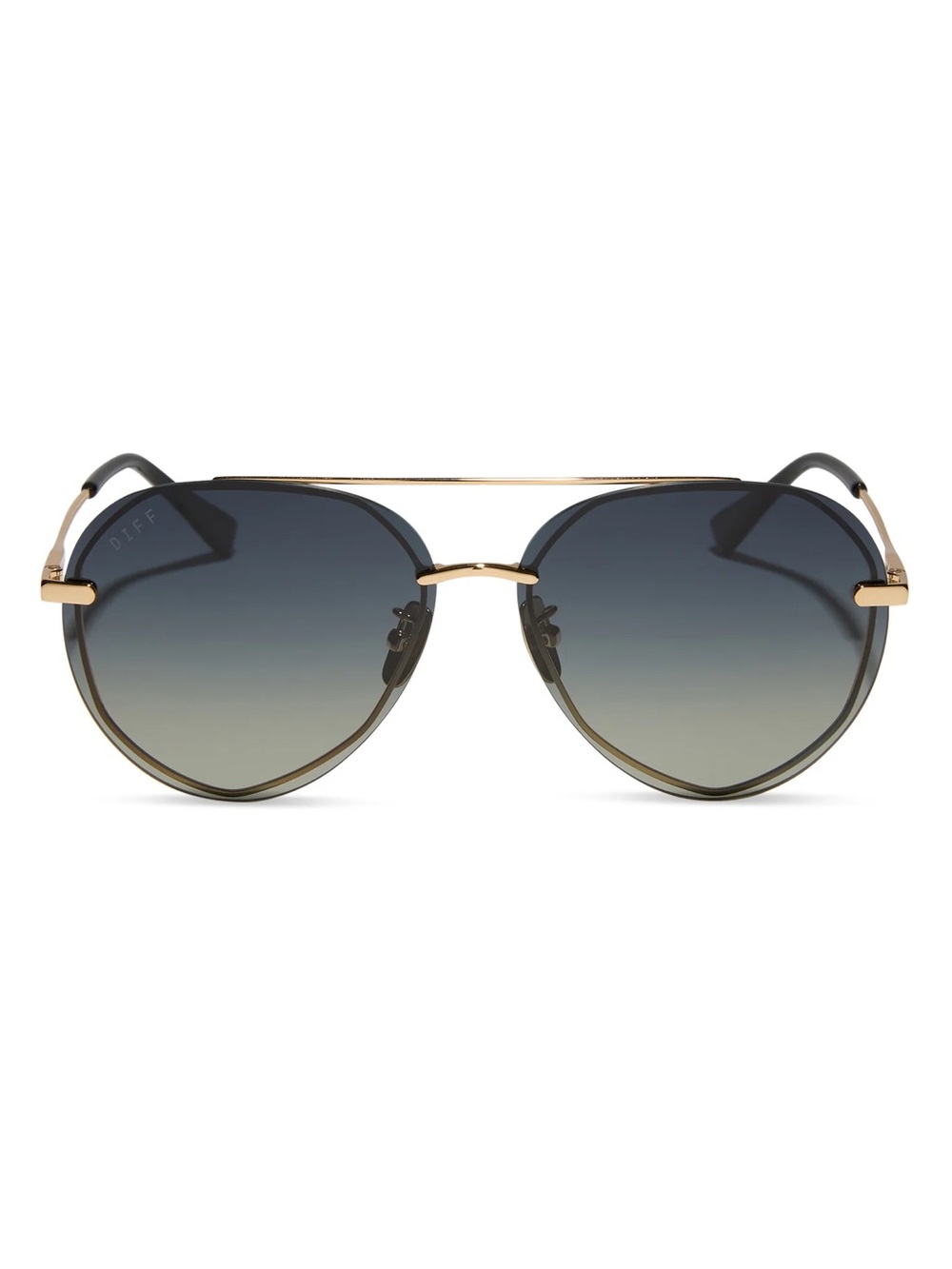 NEW DIFF Eyewear LENOX GD-GG122P Gold Black Sunglasses Authentic